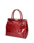 Delfina Borsa a mano da donna Vera pelle 7742-C10 ROSSO SCURO Chiara Ferretti