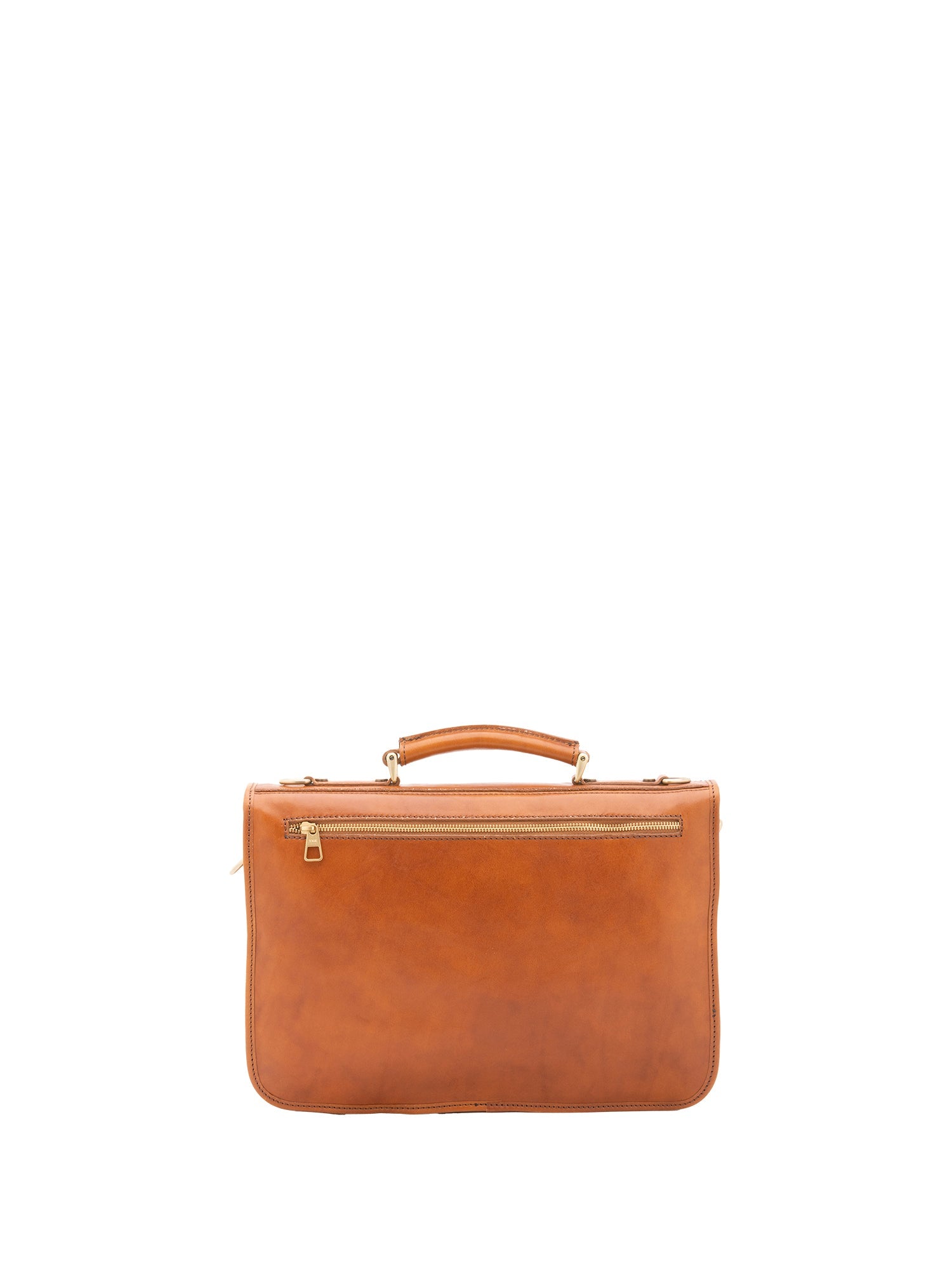 Borsa a mano unisex in vera pelle Made in Italy 4512-MIELE Alessia Firenze