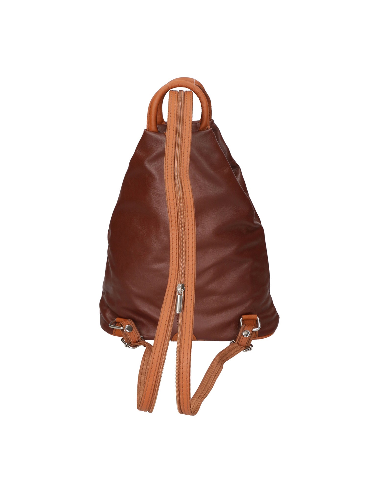 Erika Zaino da donna in vera pelle Casual 80072-MARRONE-CUOIO Chiara Ferretti