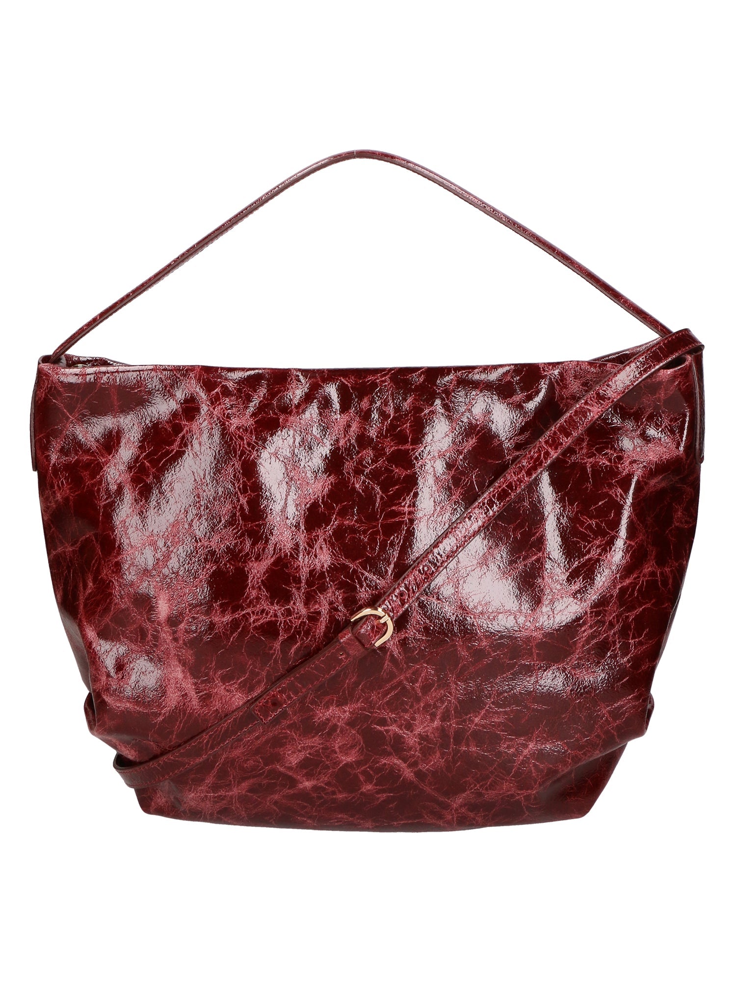 Vanda Damen-Schultertasche aus echtem Leder, hergestellt in Italien, 30 x 40 x 5 cm
