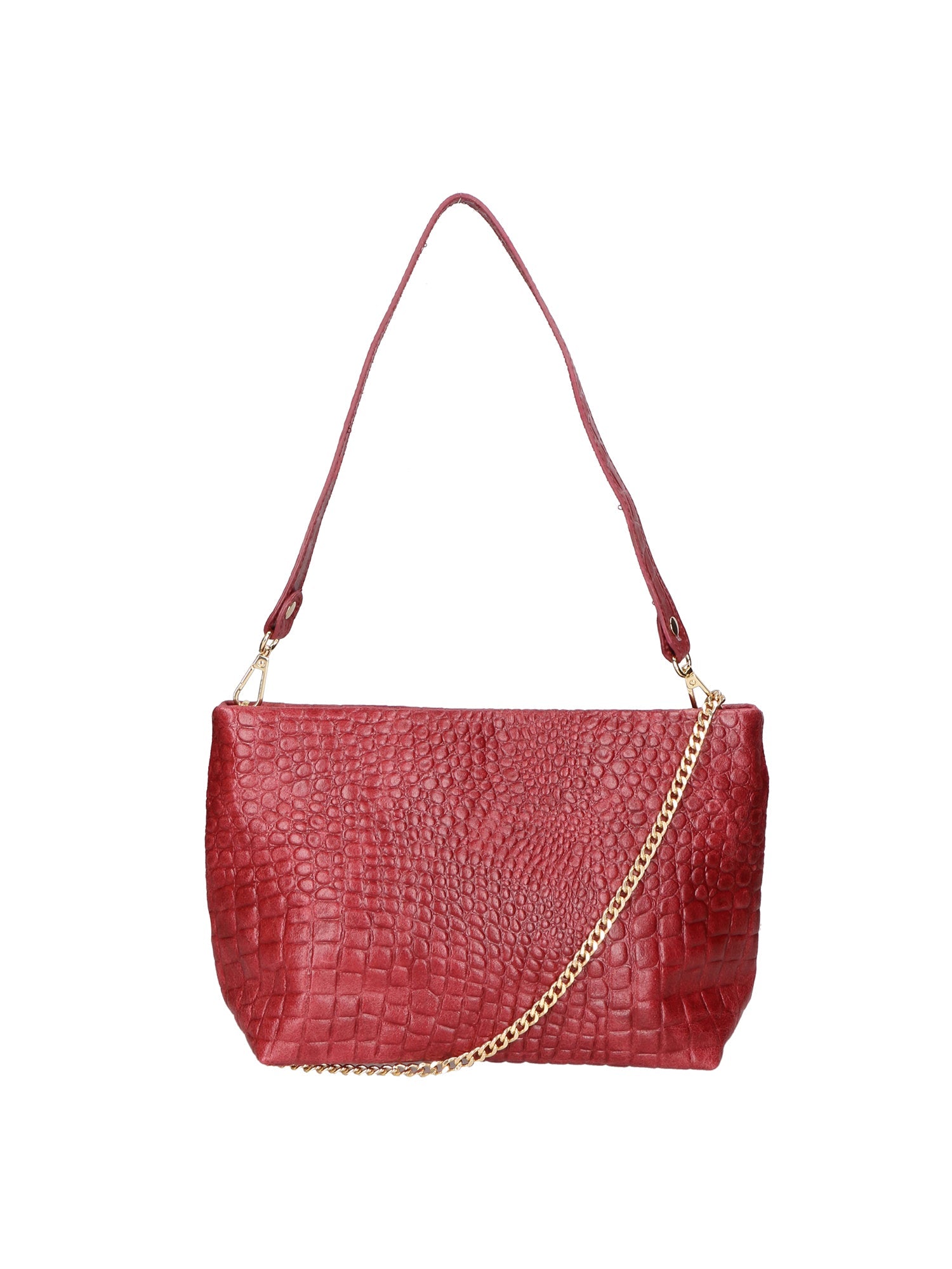 Lorelei Borsa a spalla da donna Vera pelle croco 06498-037 BORDO Chiara Ferretti