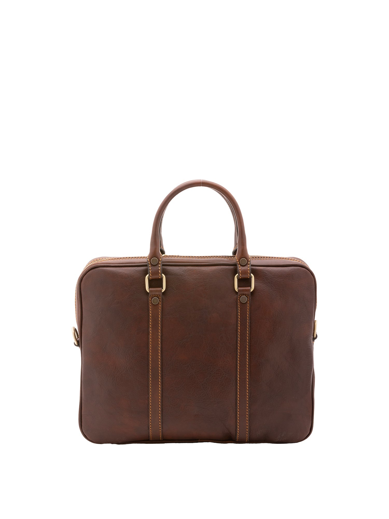 Borsa a mano unisex in vera pelle Made in Italy 4540-TESTA DI MORO Alessia Firenze