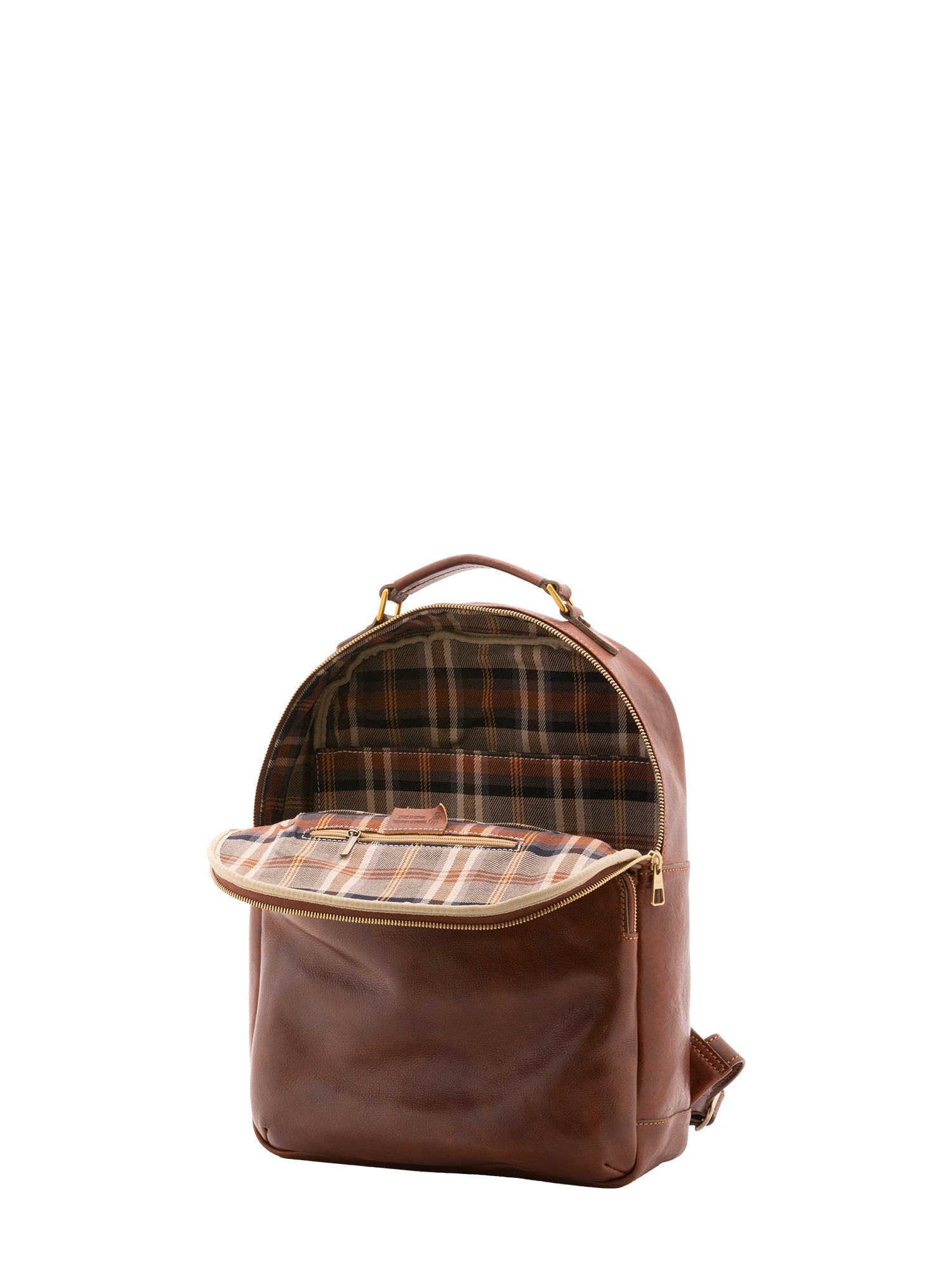 Zaino unisex in vera pelle Made in Italy 100% cotone 4048-MARRONE Alessia Firenze