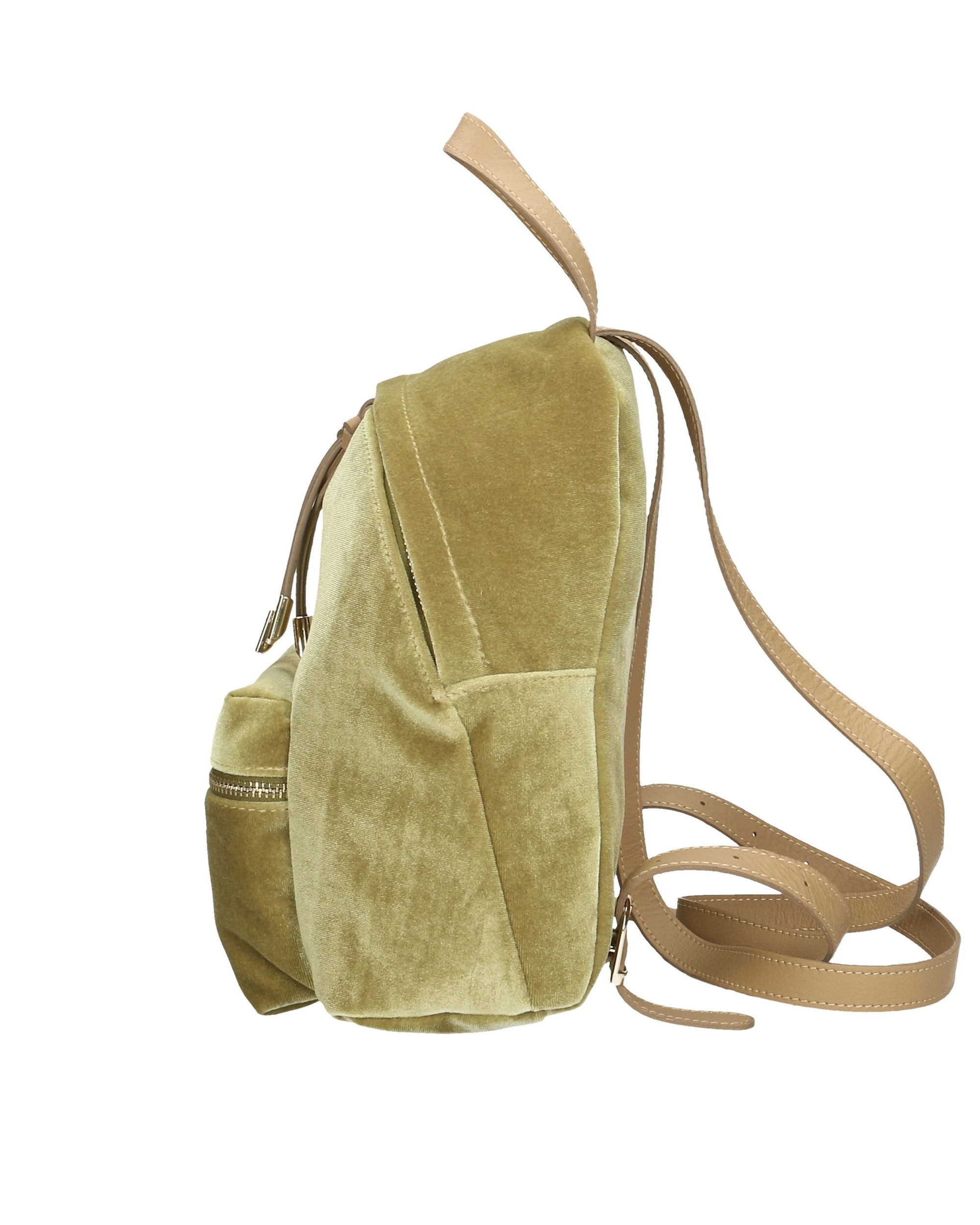 Belluno 8933-VERDE Zaino da donna in velluto Chiara Ferretti