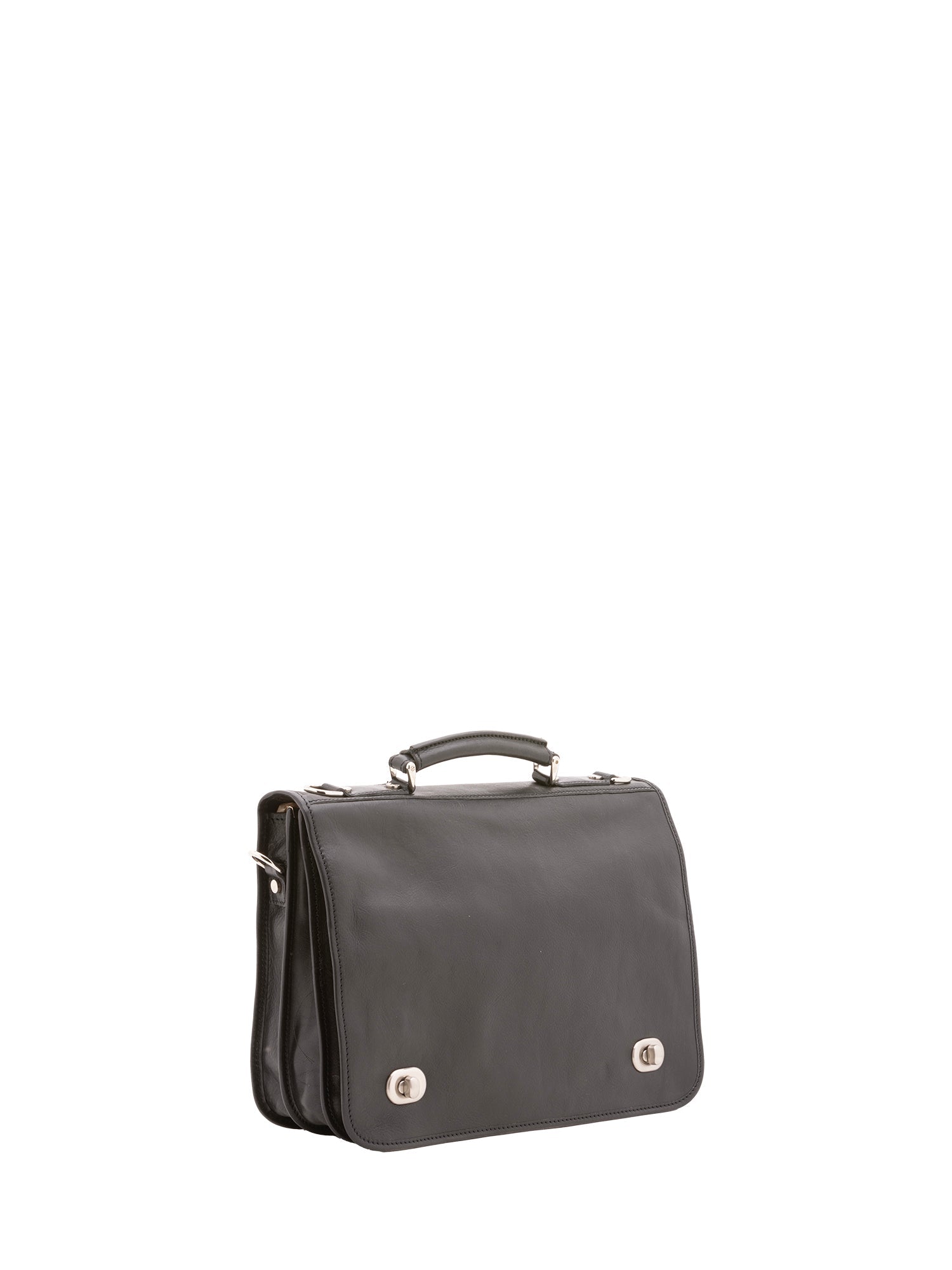 Borsa a mano unisex in vera pelle Made in Italy 4512-NERO Alessia Firenze