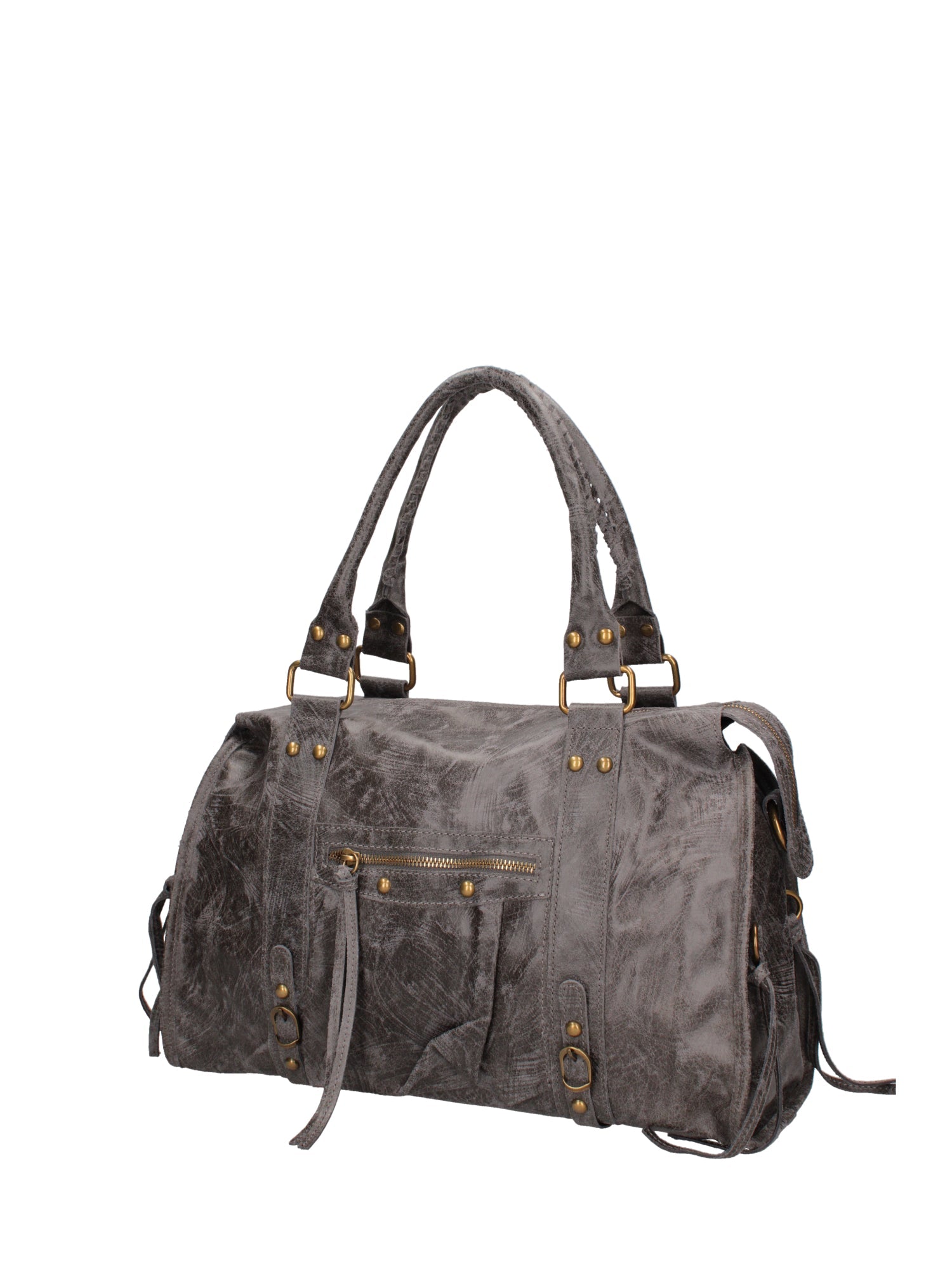 Elara Borsa a spalla da donna Vera pelle 06090-042 GRIGIO SCURO Chiara Ferretti