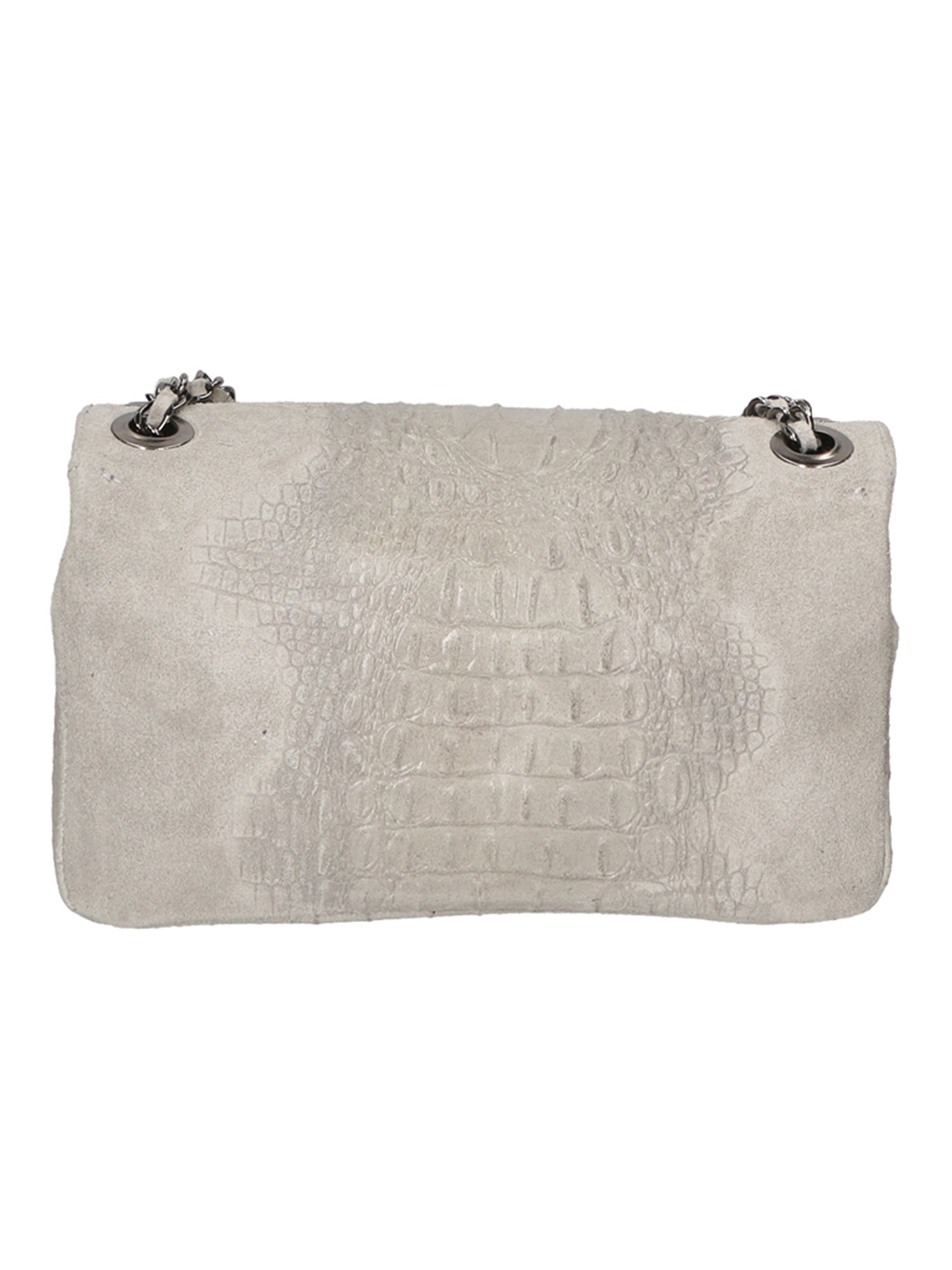 Edvige Borsa a spalla da donna Pelle Croco Stampata 80045-GRIGIO Chiara Ferretti