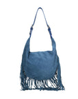 Zefira Borsa a spalla da donna Pelle Scamosciata 8630-BLU Chiara Ferretti