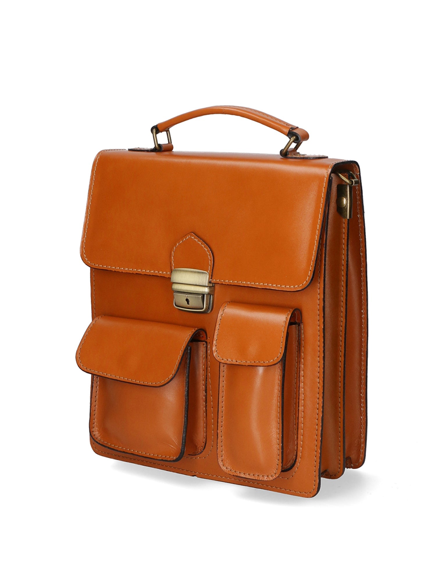Tancredi Borsa da lavoro unisex in pelle Vera pelle 7013-CUOIO COGNAC Chiara Ferretti