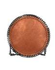 Nora Damen-Schultertasche aus echtem Leder, hergestellt in Italien, 22 x 22 x 5 cm