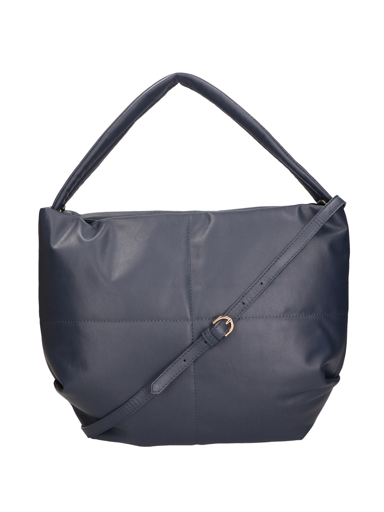 Virginia Borsa a spalla da donna Vera pelle 06495-S24 BLU JEANS Chiara Ferretti