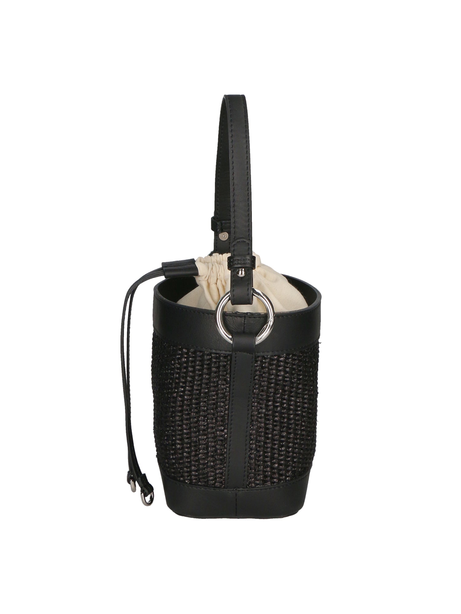 Alyssa Borsa a secchiello da donna Pelle & Paglia 05166-12 S28 NERO Chiara Ferretti