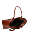 Fortunata Borsa a mano da donna Vera pelle 9119-MARRONE BROWN Chiara Ferretti