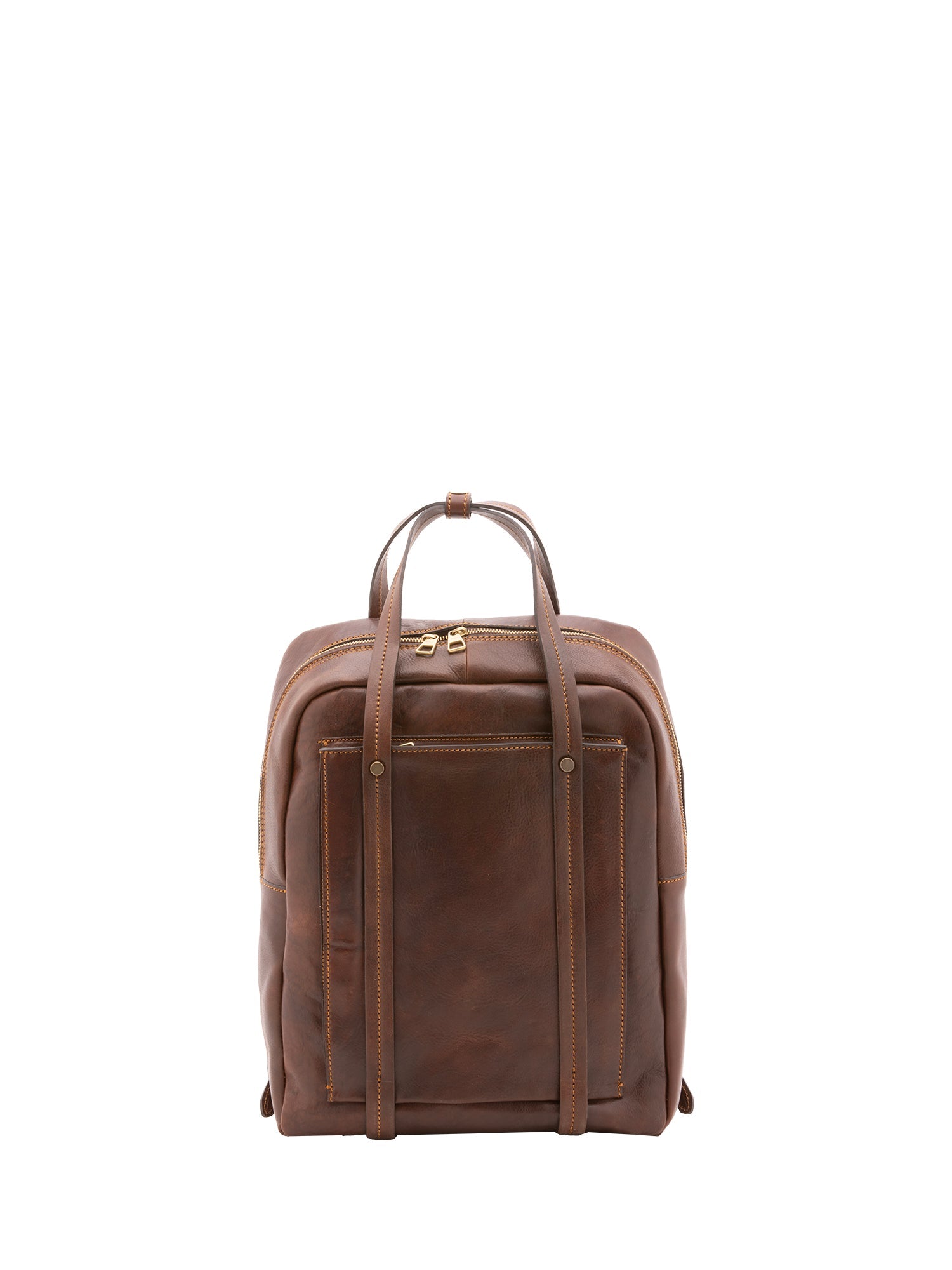 Zaino unisex in vera pelle Made in Italy 100% cotone 4592-TESTA DI MORO Alessia Firenze