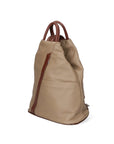 Erika Zaino da donna in vera pelle Casual 80072-TAUPE-MARRONE Chiara Ferretti