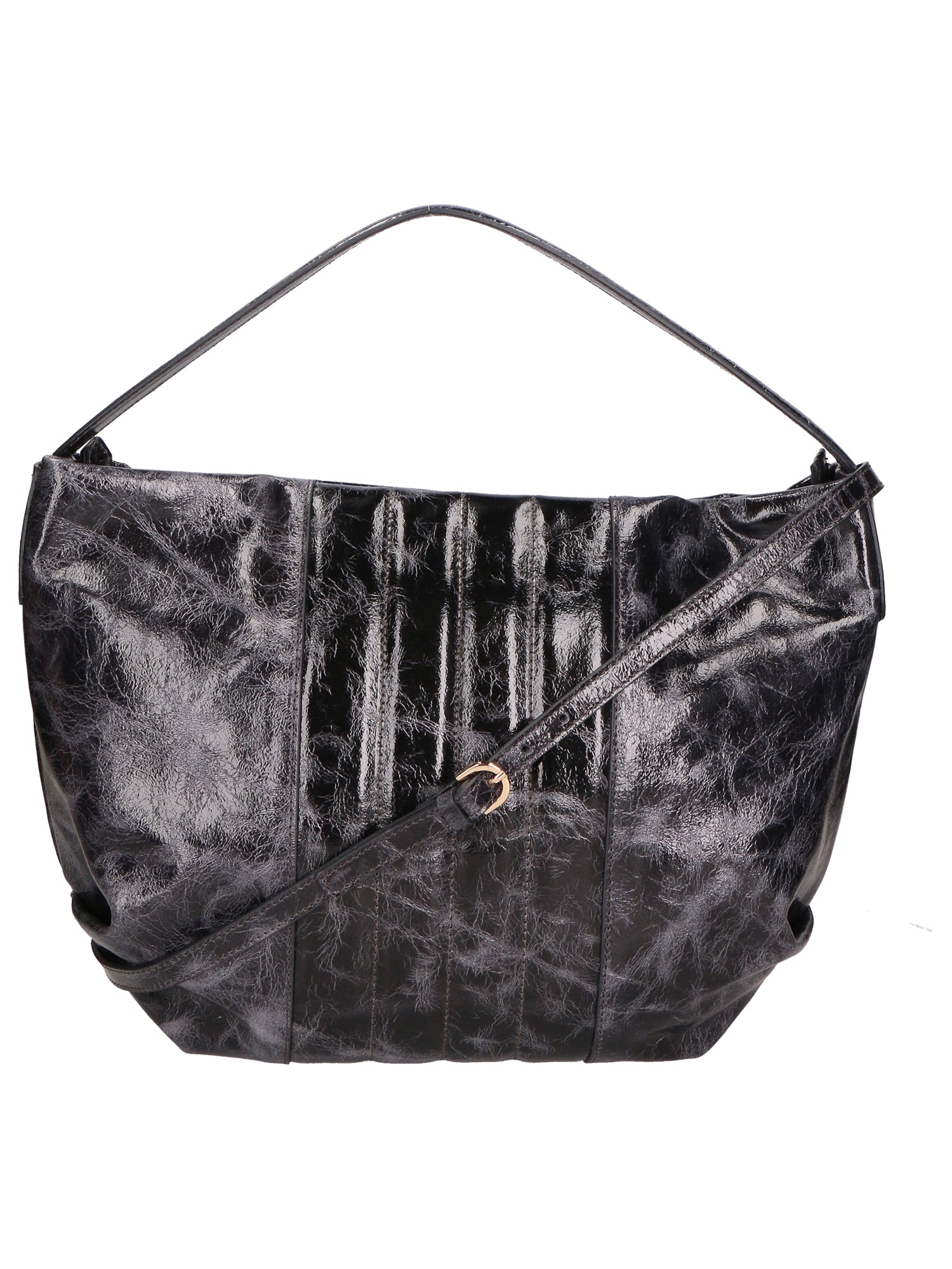 Vanda Damen-Schultertasche aus echtem Leder, hergestellt in Italien, 30 x 40 x 5 cm