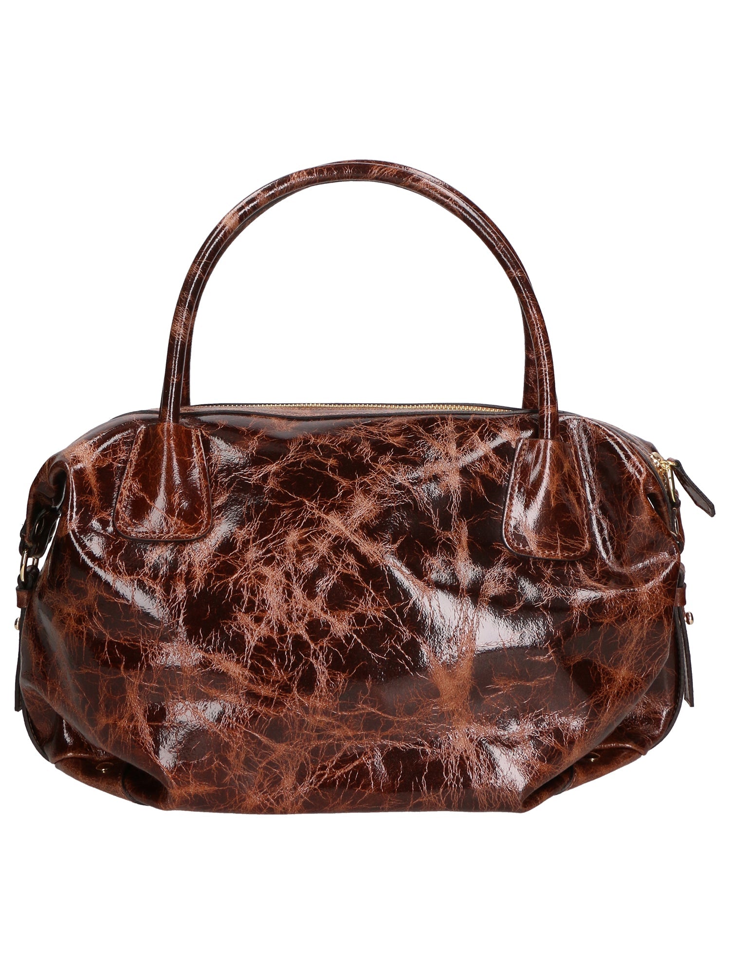 Wilma Damen-Schultertasche aus echtem Leder, hergestellt in Italien, 34 x 23 x 13 cm
