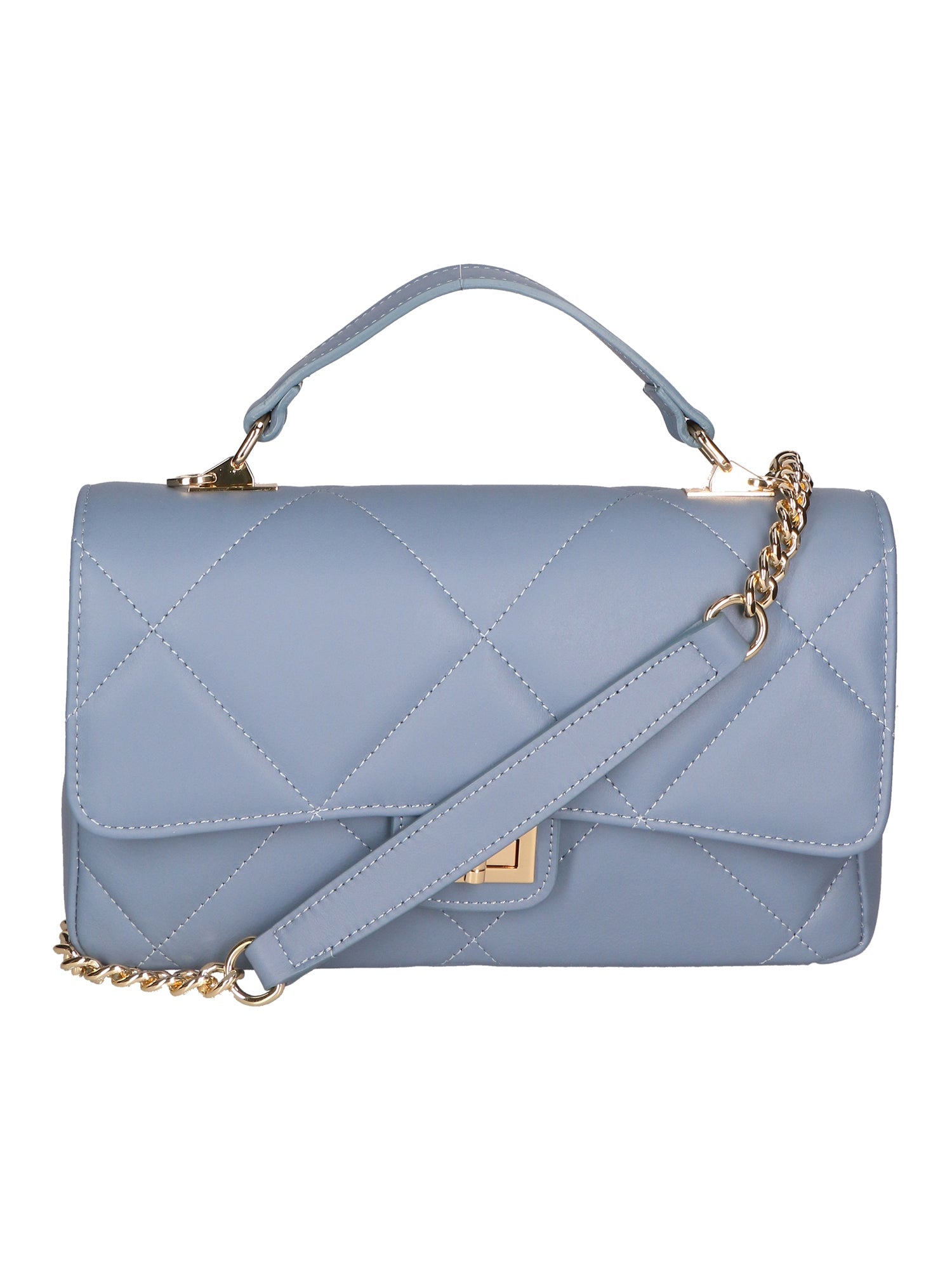 Vita Borsa a spalla da donna Vera pelle 06879-S41 CELESTE SCURO Chiara Ferretti