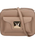 Ilenia Borsa a tracolla da donna 100% pelle 06013-L110 TAUPE CHIARO Chiara Ferretti