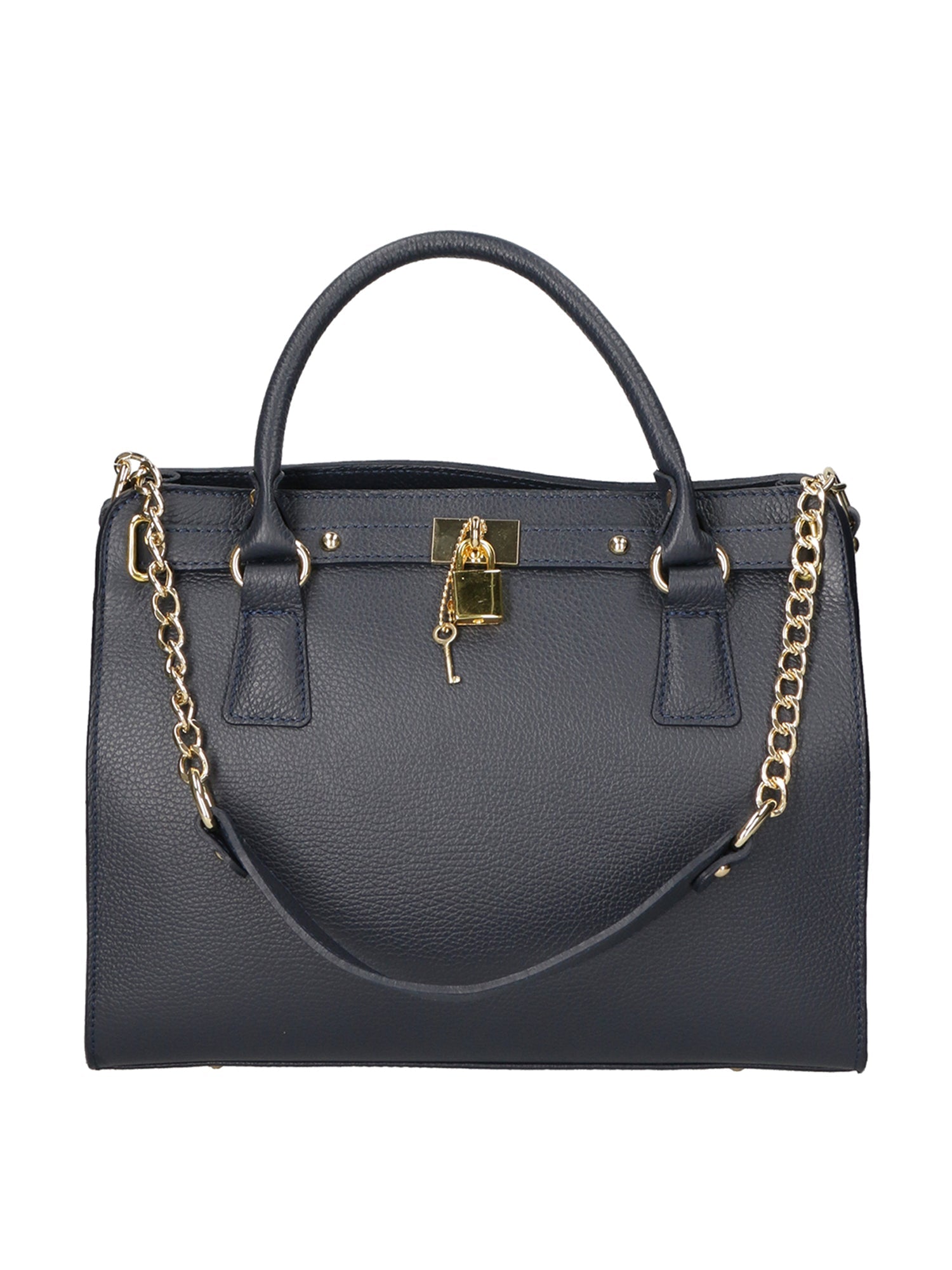 Dorotea Borsa a mano da donna 100% pelle 80040-D26 BLU SCURO DARK BLUE Chiara Ferretti