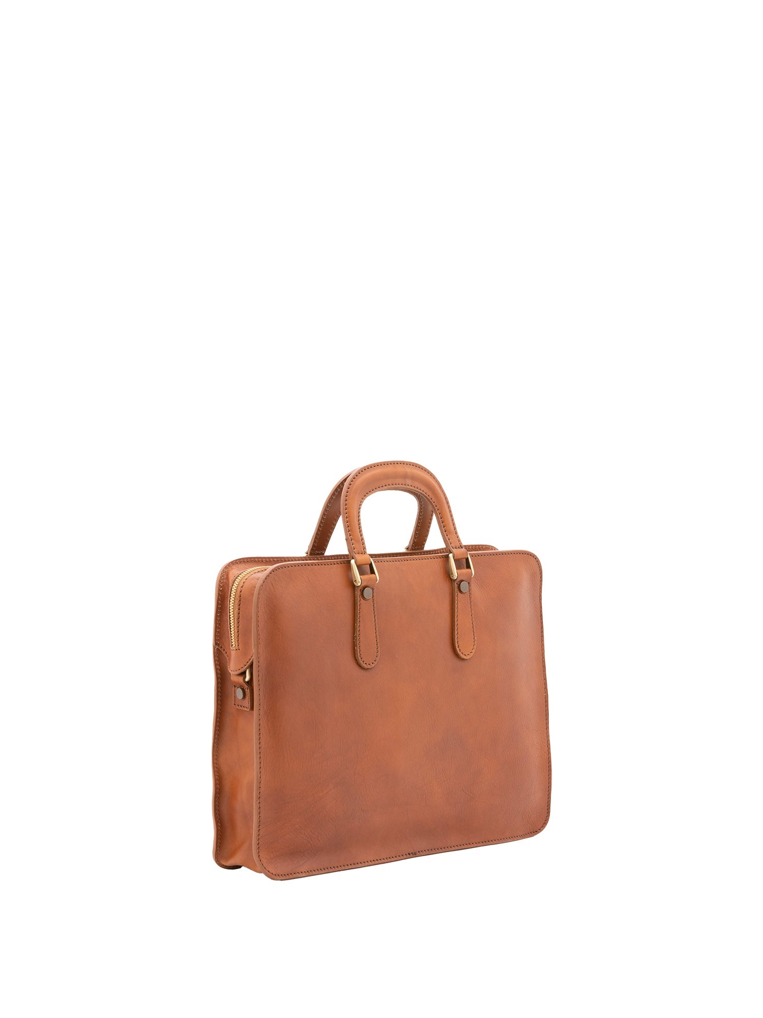 Borsa a mano unisex in vera pelle Made in Italy 4410-MIELE Alessia Firenze