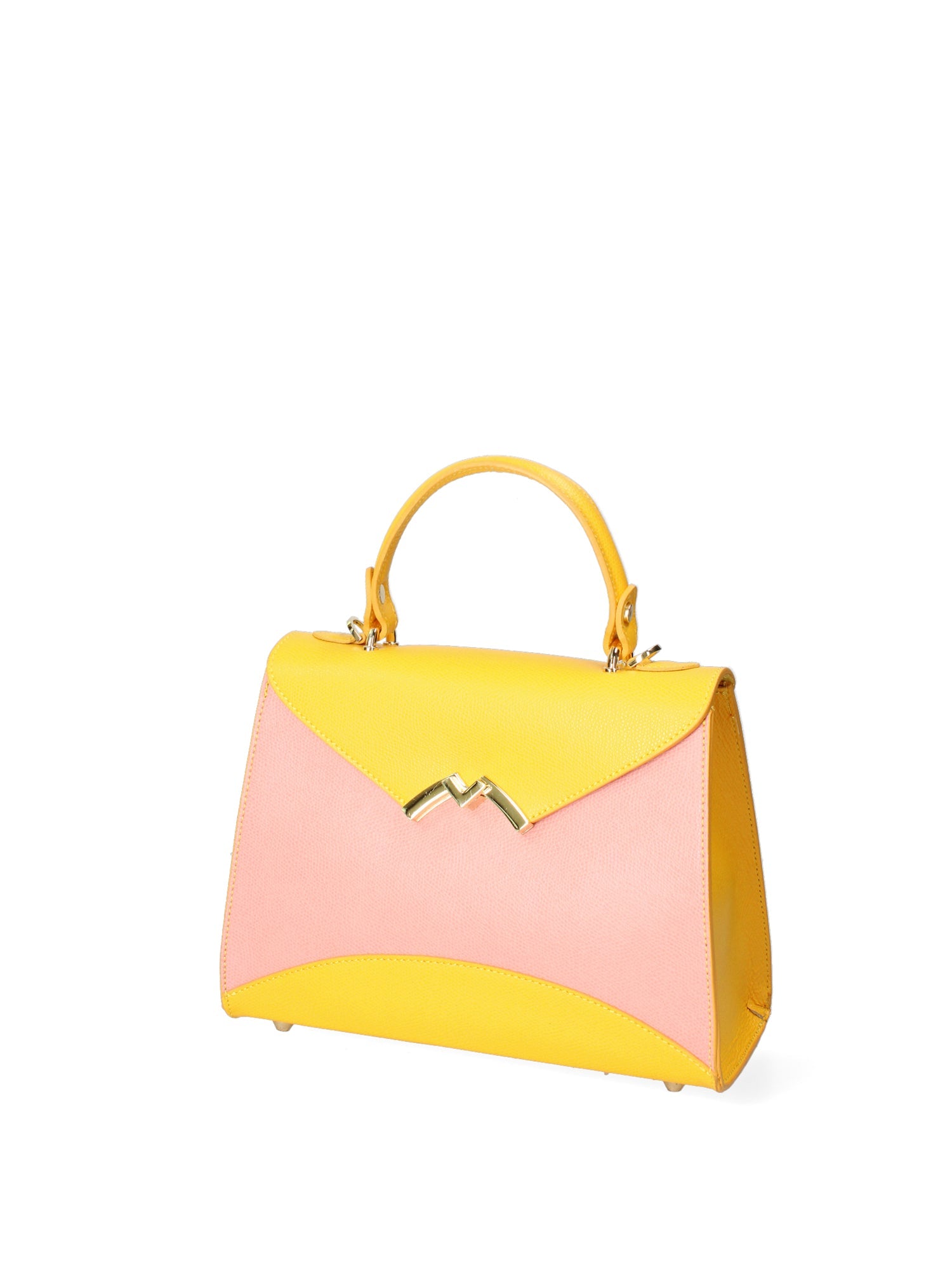 Auriga Chic Borsa a mano da donna Vera pelle 8924-ROSA+GIALLO Chiara Ferretti