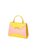 Auriga Chic Borsa a mano da donna Vera pelle 8924-ROSA+GIALLO Chiara Ferretti
