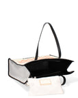 Favignana Borsa a spalla donna Tela e Vera Pelle 5370-12-NERO Chiara Ferretti