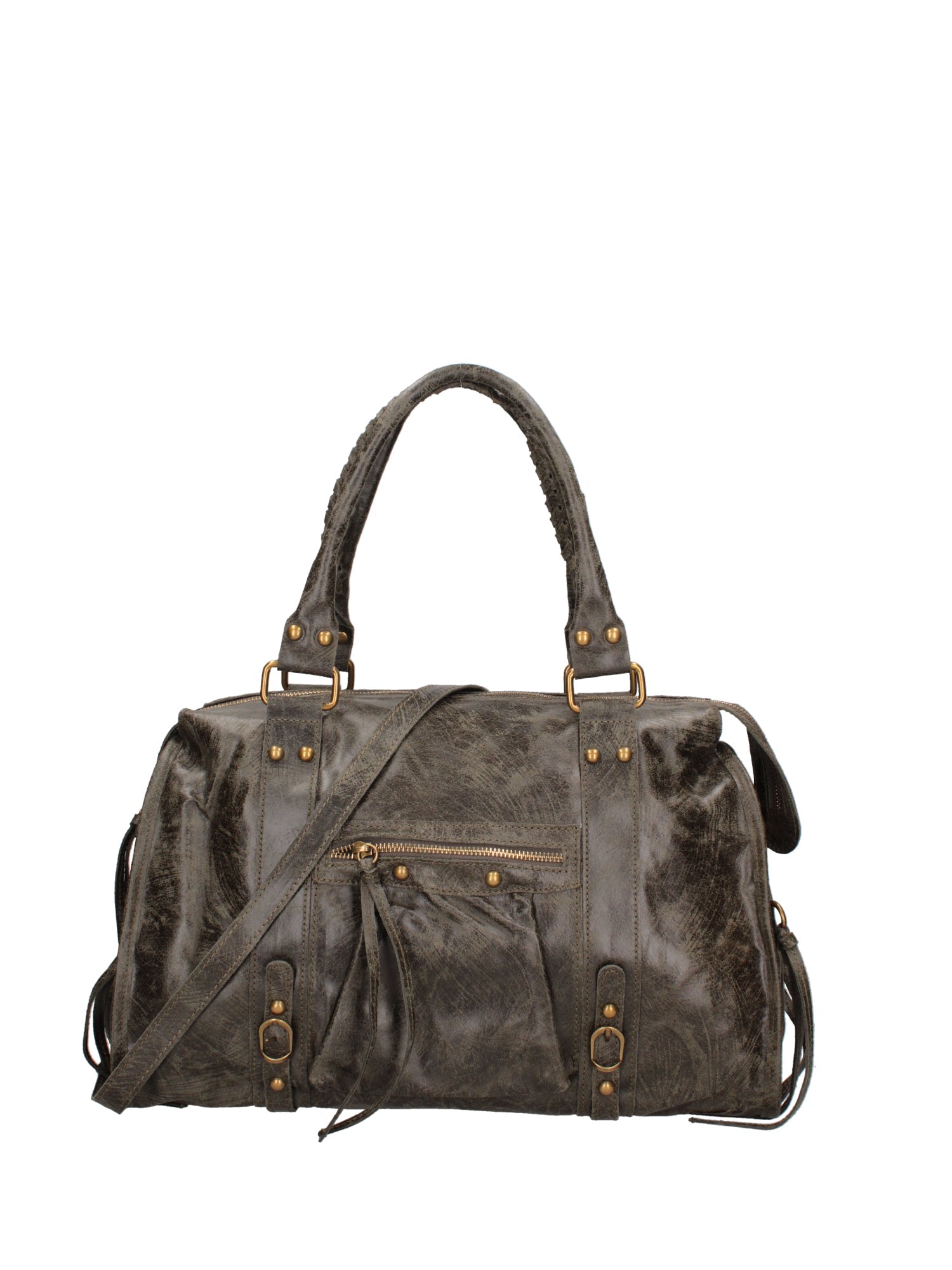 Elara Borsa a spalla da donna Vera pelle 06090-049 VERDE MILITARE SCURO Chiara Ferretti