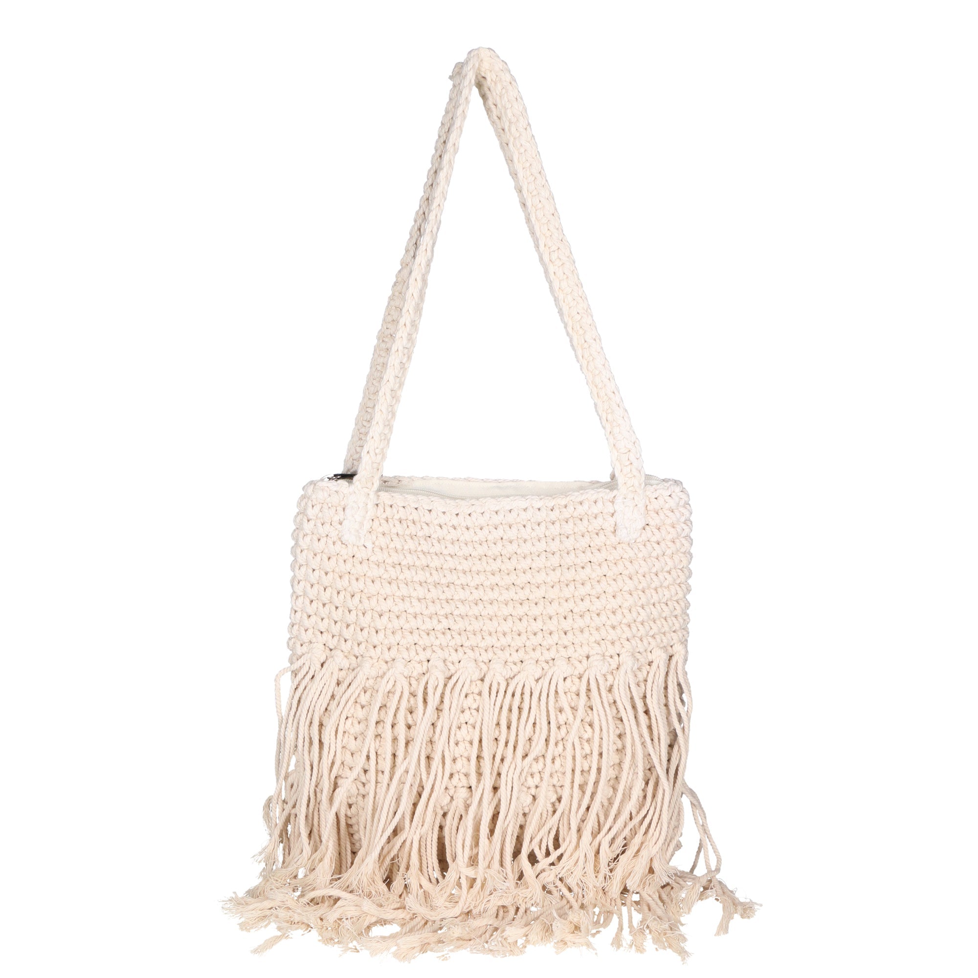 Jolanda Borsa a tracolla da donna 100% cotone 88113-BEIGE Chiara Ferretti