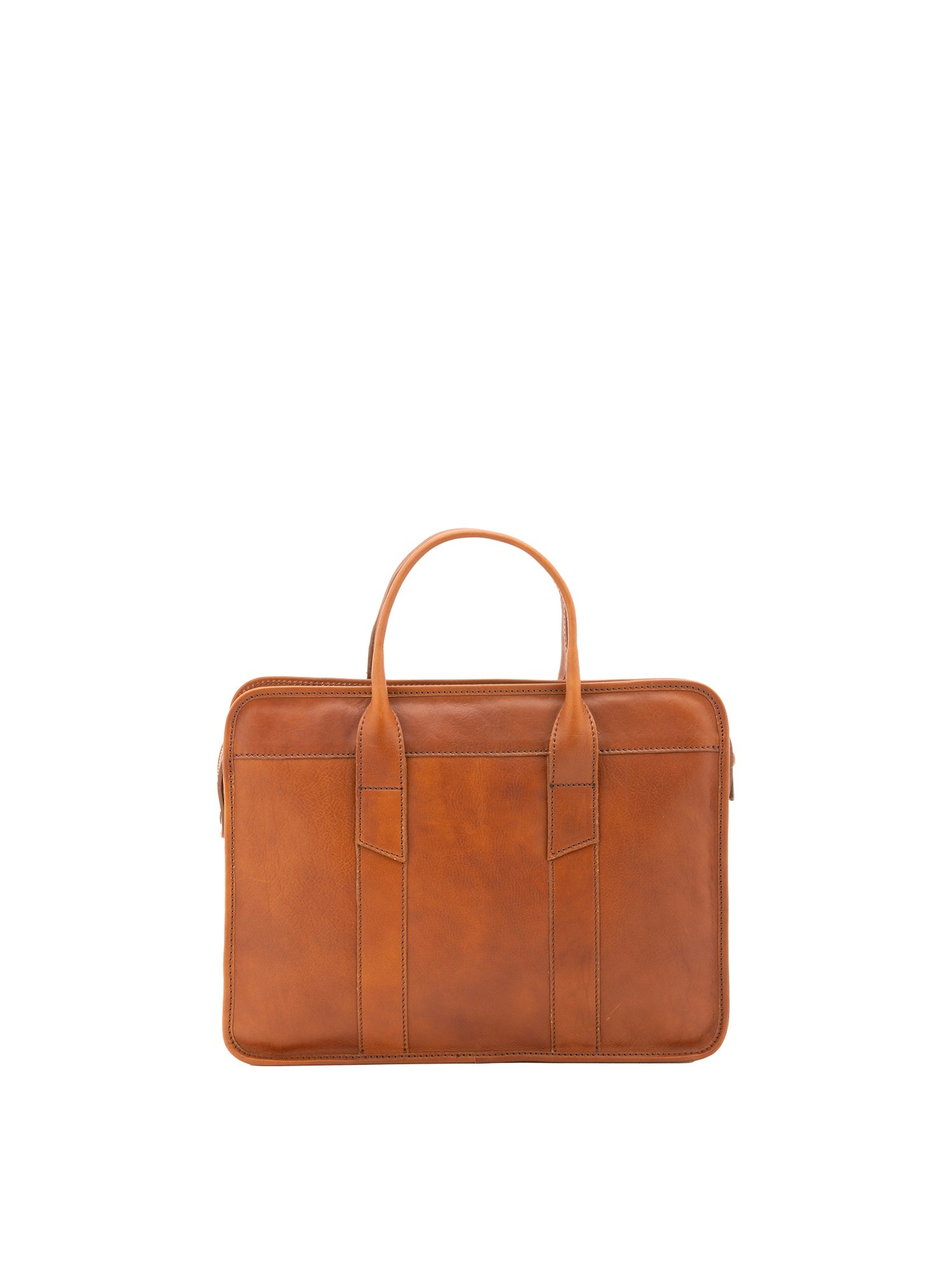 Borsa a mano unisex vera pelle Made in Italy 4454-MIELE Alessia Firenze