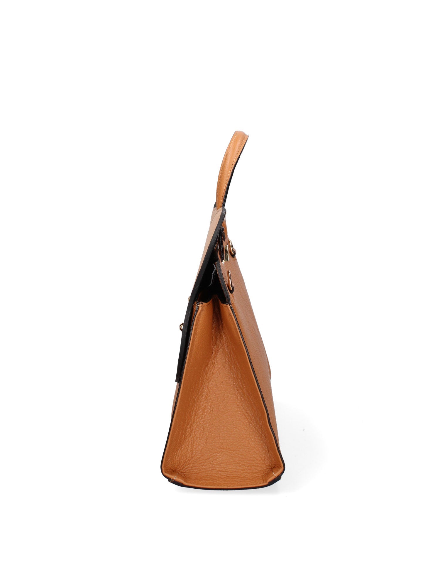 Arancia Borsa a mano da donna 100% pelle 8969-CUOIO+NOCCIOLA Chiara Ferretti