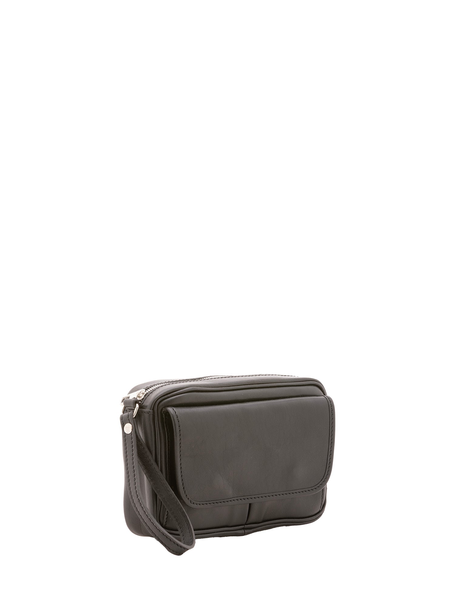 Pochette da donna in vera pelle Made in Italy 4414-NERO Alessia Firenze