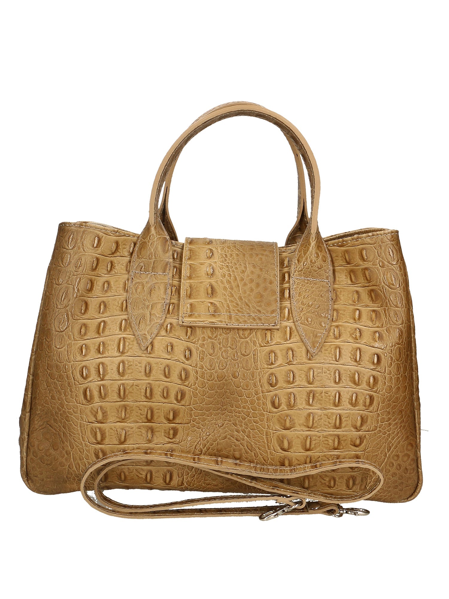Ascoli Borsa a mano da donna Pelle stampata cocco 7718-TAUPE Chiara Ferretti