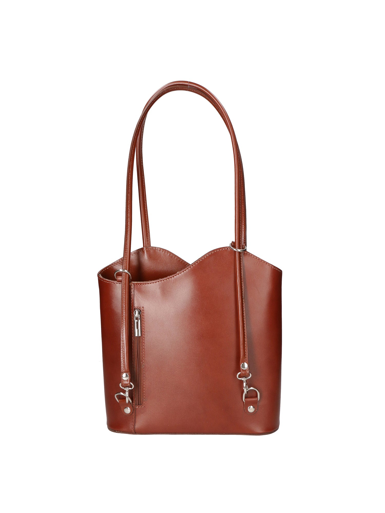 Fabiola Borsa a spalla da donna 100% pelle 9039-MARRONE BROWN Chiara Ferretti