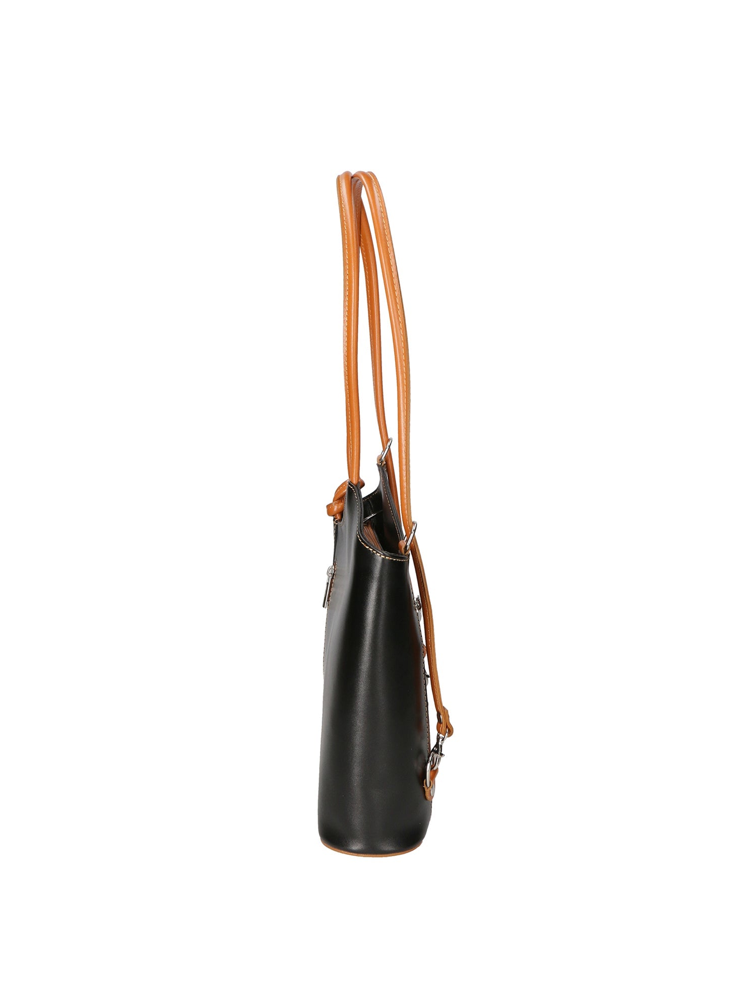 Fabiola Borsa a spalla da donna 100% pelle 9039-NERO CUOIO Chiara Ferretti