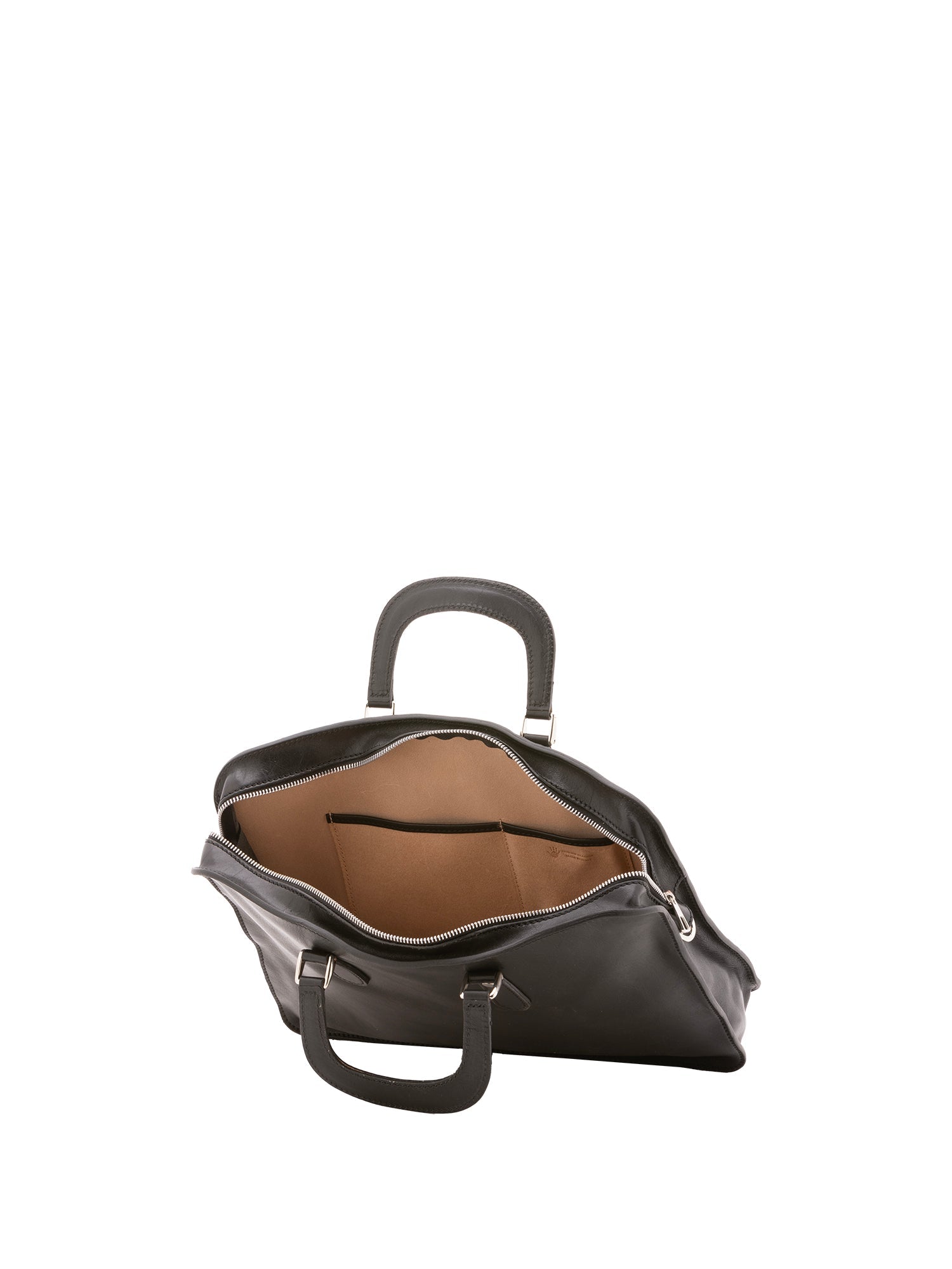 Borsa a mano unisex in vera pelle Made in Italy 4410-NERO Alessia Firenze
