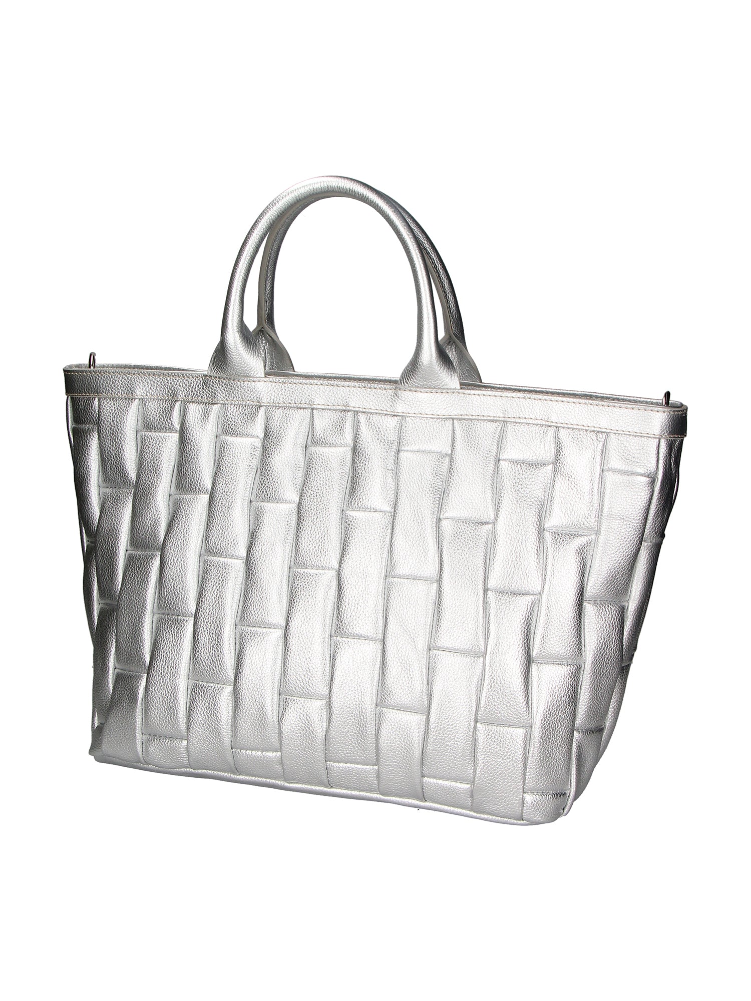 Olivia Borsa a mano da donna 100% pelle KAN 05-ARGENTO Chiara Ferretti
