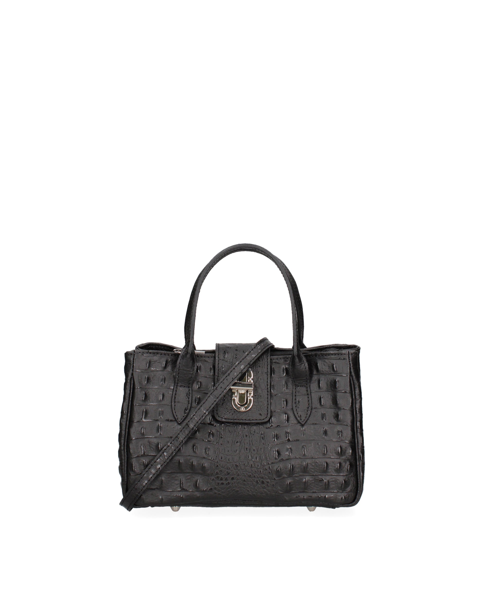 Cervo Borsa a tracolla da donna Vera pelle 7720-NERO Chiara Ferretti