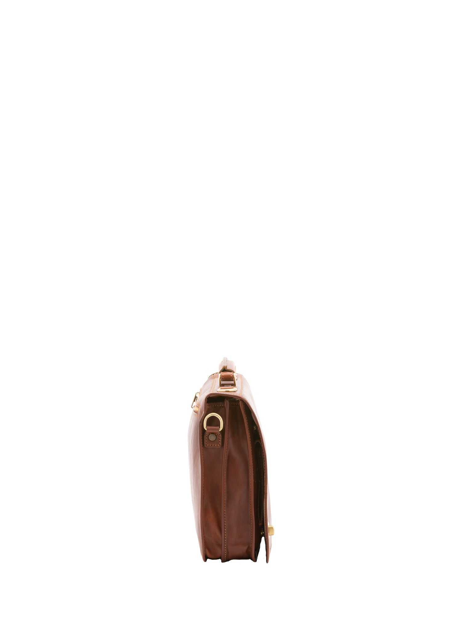 Borsa a mano unisex in vera pelle Made in Italy 4512-MARRONE Alessia Firenze