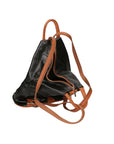 Erika Zaino da donna in vera pelle Casual 80072-NERO-CUOIO Chiara Ferretti