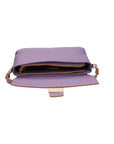Walda Damen-Schultertasche aus echtem Leder, hergestellt in Italien, 34 x 17,5 x 10 cm