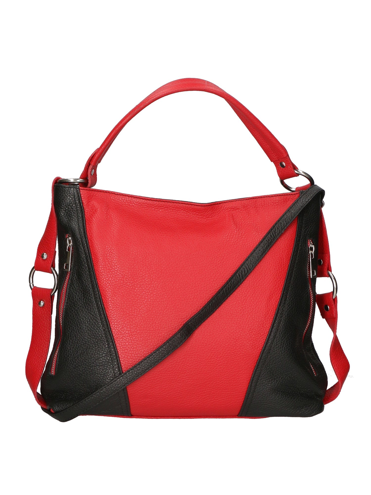 Emily Borsa a spalla da donna Vera pelle 80064-D10 ROSSO D28 NERO Chiara Ferretti
