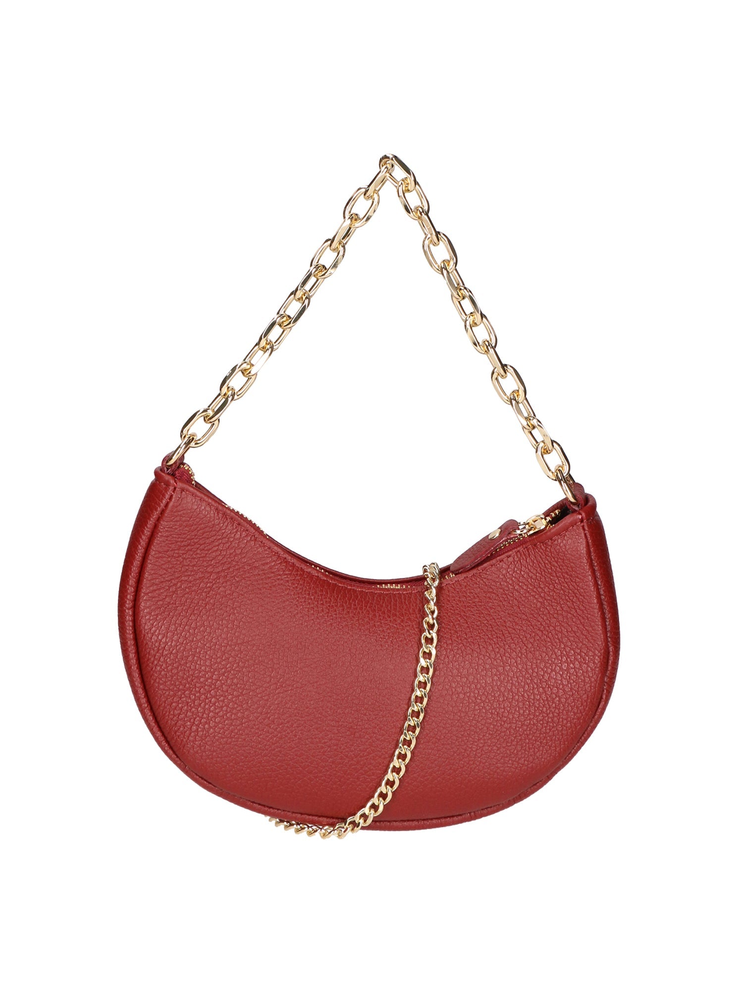 Loreta Borsa a spalla da donna Vera pelle 06511-D10 ROSSO SCURO Chiara Ferretti