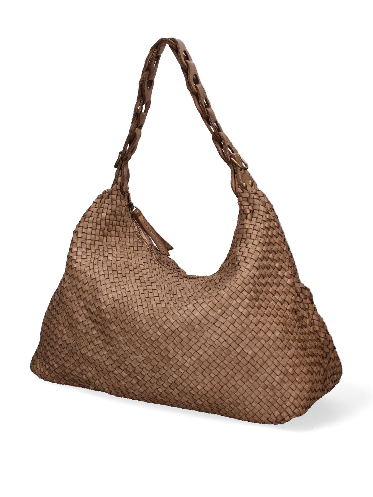 Asteria Borsa a spalla da donna Vera pelle 7799-TAUPE Chiara Ferretti