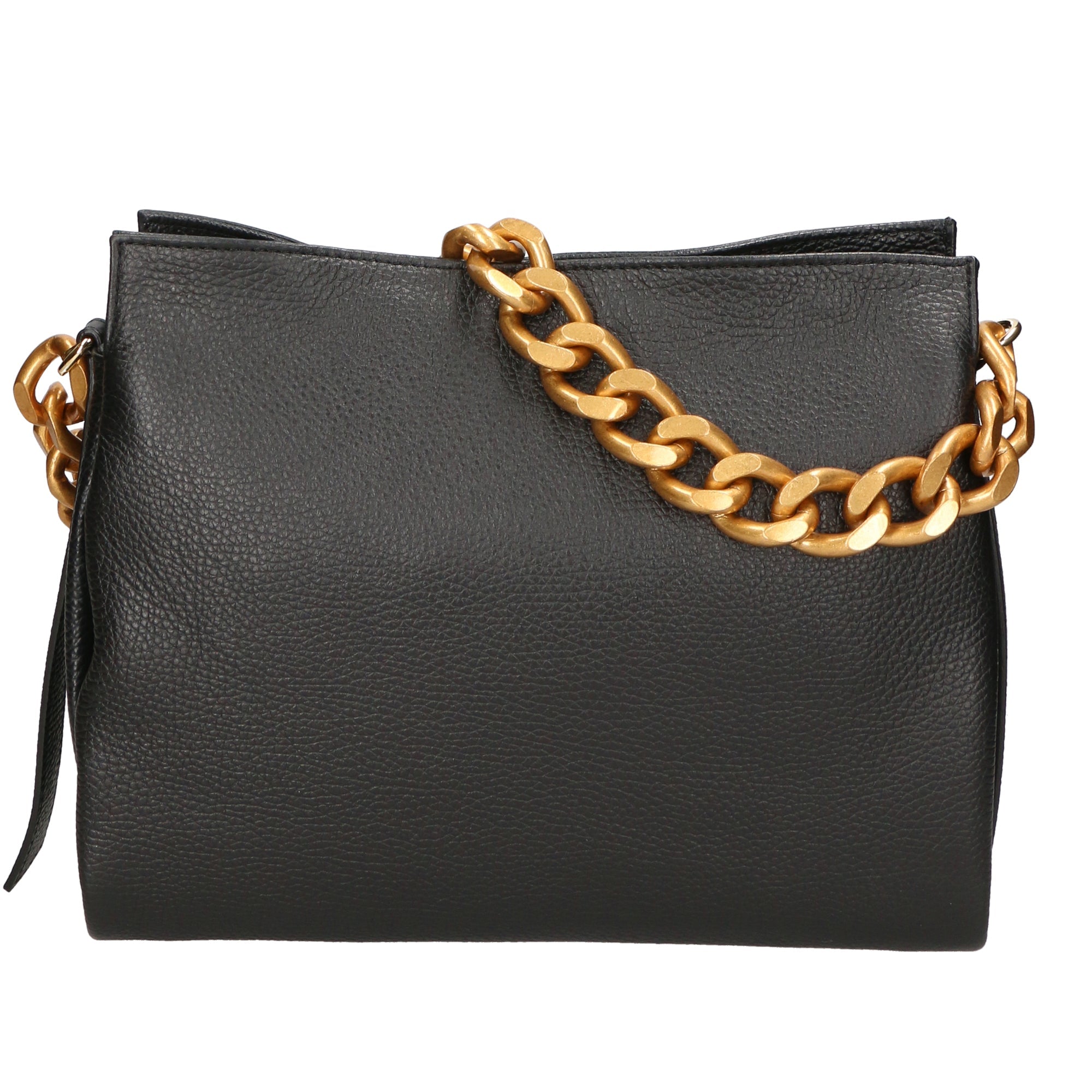 Ilda Borsa a spalla da donna Vera pelle 06110-D28 NERO BLACK Chiara Ferretti
