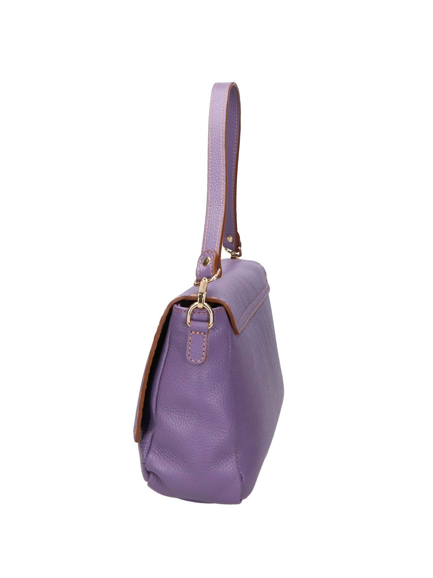 Walda Damen-Schultertasche aus echtem Leder, hergestellt in Italien, 34 x 17,5 x 10 cm