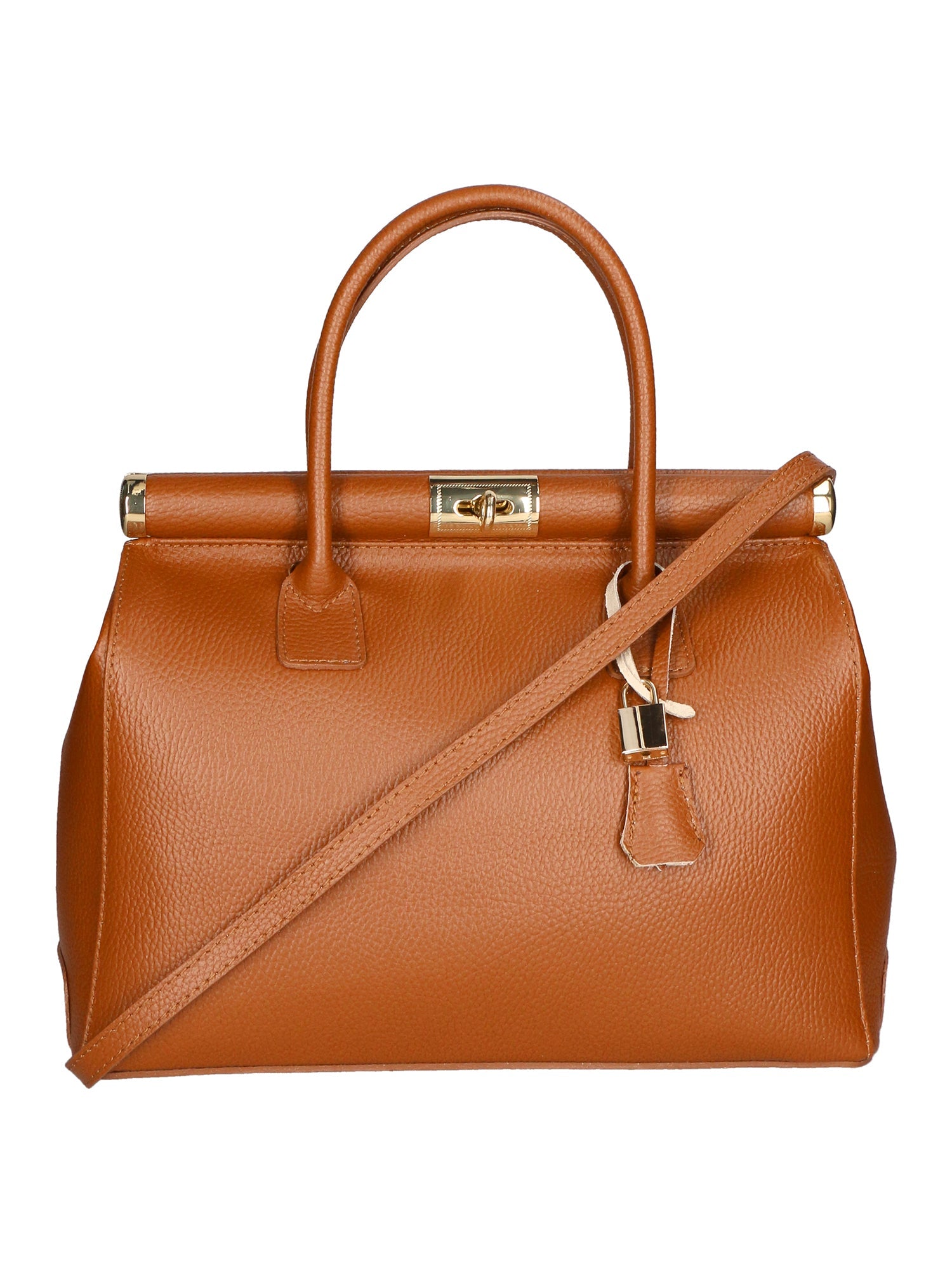 Aleria Borsa a mano da donna Vera pelle 8005-D17 CUOIO SCURO Chiara Ferretti