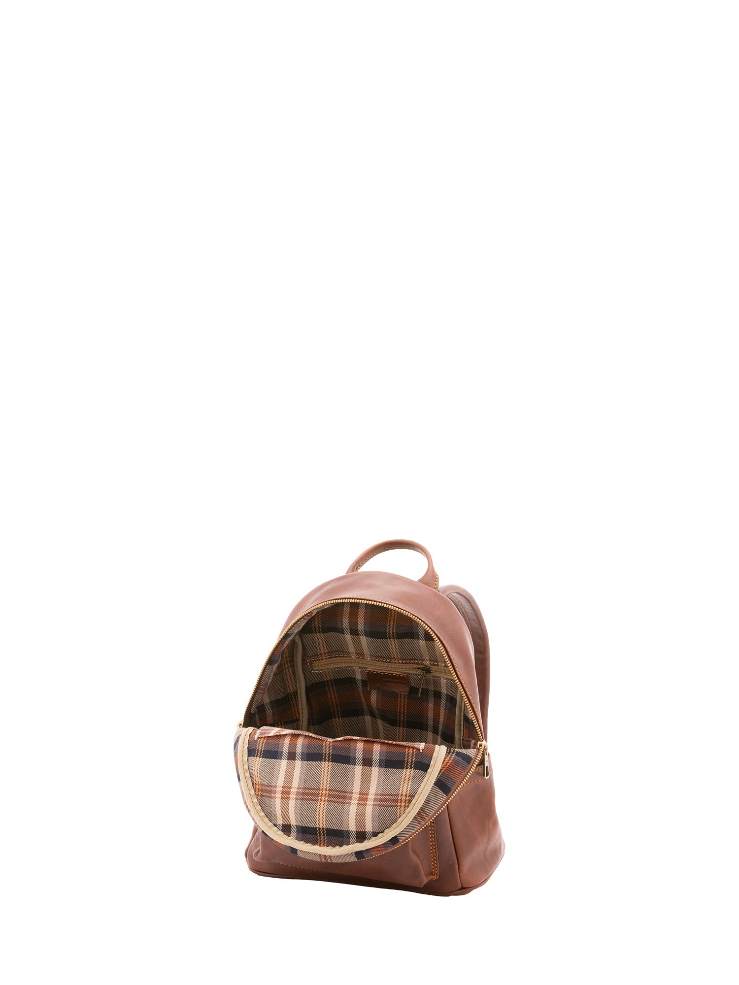 Zaino unisex in vera pelle 100% cotone 4460-MARRONE Alessia Firenze