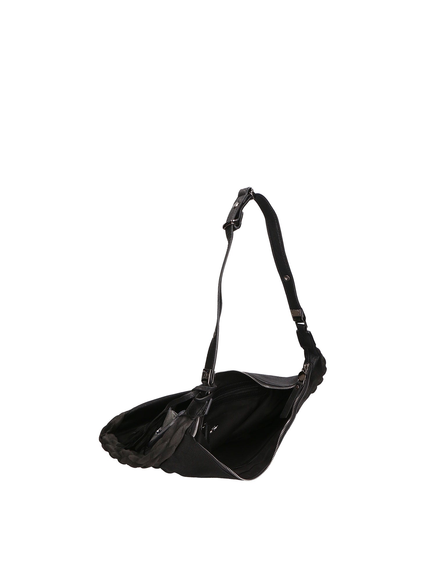 Silvana Elite Borsa a spalla donna Misto nylon e pelle LK0265-NERO Chiara Ferretti